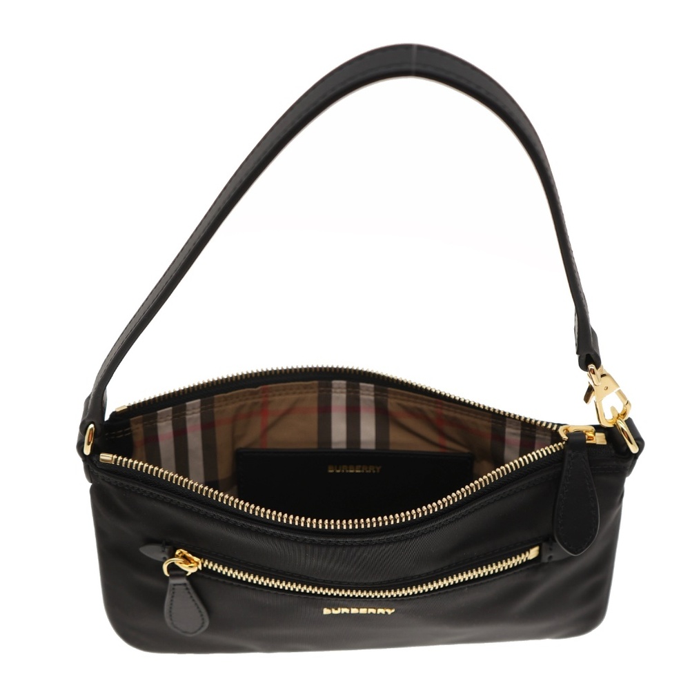 Burberry Pouch Handbag Black Nylon New - Picture 5 of 5